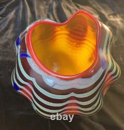 Dale Chihuly Glass Original Signed Cinnamon Macchia Glass 2001