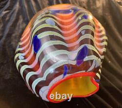 Dale Chihuly Glass Original Signed Cinnamon Macchia Glass 2001