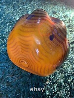 Dale Chihuly Glass Original Signed Cinnamon Macchia Glass 2001