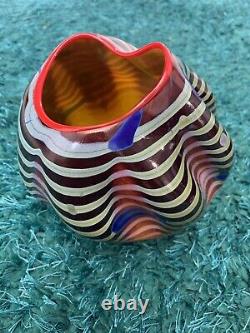 Dale Chihuly Glass Original Signed Cinnamon Macchia Glass 2001