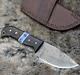 Damascus Hunting Knife Skinning Fixed Blade Horizontal Carry Utility Camping Edc
