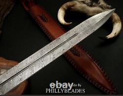 Damascus Steel Custom Handmade Stabilized Pinecone Handle Dagger SWORD FXG-79