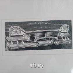 Dave Bruner Signed Artist Proof wood engraving Front End 8.25x3.5 image