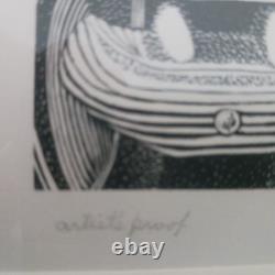 Dave Bruner Signed Artist Proof wood engraving Front End 8.25x3.5 image