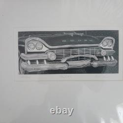Dave Bruner Signed Artist Proof wood engraving Front End 8.25x3.5 image