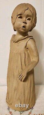 Dave Grossman Designs Child Statue St Louis 1970s 16 T 5 L 4.5 W Signed