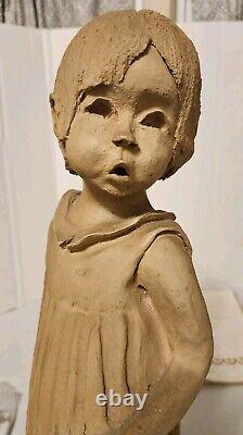 Dave Grossman Designs Child Statue St Louis 1970s 16 T 5 L 4.5 W Signed