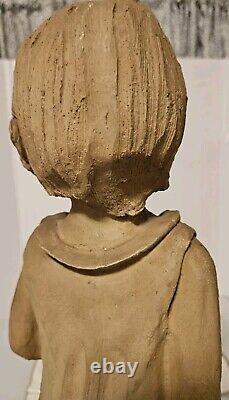 Dave Grossman Designs Child Statue St Louis 1970s 16 T 5 L 4.5 W Signed
