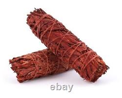 Dragon's Blood 4 inch Sage Smudge Sticks Bulk Wholesale Cost with Smudge Guide
