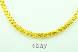 Dragon scale Necklace 75.20 GRAM Handmade in USA 24 inches 24K 9999 Yellow Gold