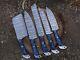 Edcdamascus Handmade Chef Knife 5 Pc Set Best Gift Kitchen Knives Set Withl/sheath