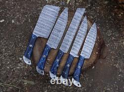 EDCDamascus handmade Chef Knife 5 Pc Set Best Gift Kitchen Knives Set WithL/Sheath