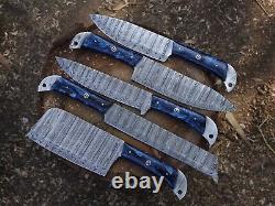 EDCDamascus handmade Chef Knife 5 Pc Set Best Gift Kitchen Knives Set WithL/Sheath
