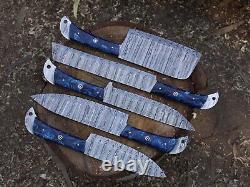 EDCDamascus handmade Chef Knife 5 Pc Set Best Gift Kitchen Knives Set WithL/Sheath
