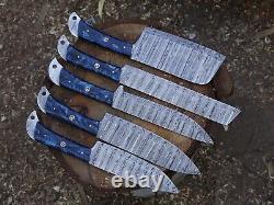 EDCDamascus handmade Chef Knife 5 Pc Set Best Gift Kitchen Knives Set WithL/Sheath