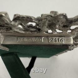 ELIAS FINE PEWTER & Sterling Photo Frame (1997) Ornate Trellis Rose Filigree