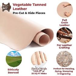 ELW 2-15 oz (1.8-6mm) Thick Pre-Cut Vegetable Tanned Leather