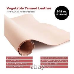 ELW 2-15 oz (1.8-6mm) Thick Pre-Cut Vegetable Tanned Leather