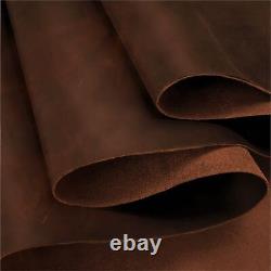 ELW 5-6 oz (2-2.4mm) Cowhide Leather Scraps Full Grain Bourbon Brown