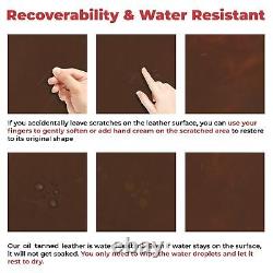 ELW 5-6 oz (2-2.4mm) Cowhide Leather Scraps Full Grain Bourbon Brown