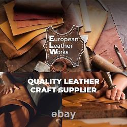 ELW 5-6 oz (2-2.4mm) Cowhide Leather Scraps Full Grain Bourbon Brown