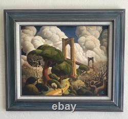 Easton Cain Pilgrimage to the Pacific Oil Painting 16x20 Framed Original