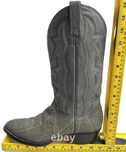 El Dorado Handmade USA Gray EXOTIC Leather Cowboy Western Boots Men's 10 B