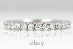 Eternity Band Moissante 925 Sterling Silver Engagement Ring 0.65 CT