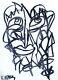 Expressionist Lady Hand Sketch Contemporary New Collectible Heavy Pressed Paper