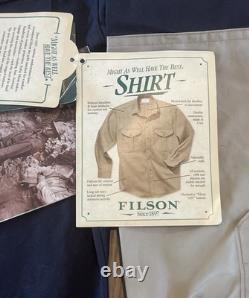 Filson Right Hand Super Shooting Shirt Medium Style 550 Made in USA NWT