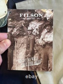 Filson Right Hand Super Shooting Shirt Medium Style 550 Made in USA NWT