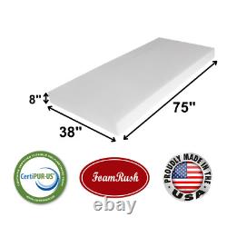 FoamRush 38 x 75 Twin Bed Foam Mattress RV High Density Firm Replacement USA