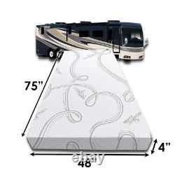 FoamRush 4 x 48 x 75 Bunk RV Mattress Travel Camper Medium Firm USA