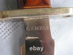 Frank Gamble Custom Handmade Hunting/Fighting Knife withSheath