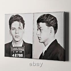 Frank Sinatra Prison Mug Shot Famous Jail Head Shots 1950s Canvas Wall Art Print