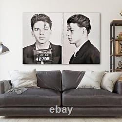 Frank Sinatra Prison Mug Shot Famous Jail Head Shots 1950s Canvas Wall Art Print