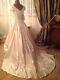 Galina Silk, Hand Beaded Ivory Color Wedding Gown. Size 8. Nwt. Made In Usa