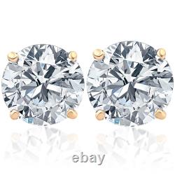 G/SI1 1.50Ct TW Diamond Studs in 14k White or Yellow Gold Lab Grown