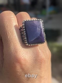 Gem Quality Charoite And Silver Men's Ring Size 11.5 Hand Made In USA