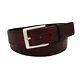 Genuine Black Cherry Lizard Leather Belt (made In U. S. A)
