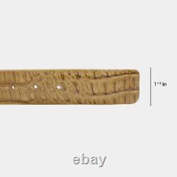 Genuine Caiman Hornback Tan Crocodile Leather Belt (Made in U. S. A)