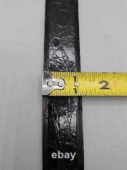 Genuine Crocodile Black Leather Mens Belt Handcrafted USA Size 36 Saddlebags