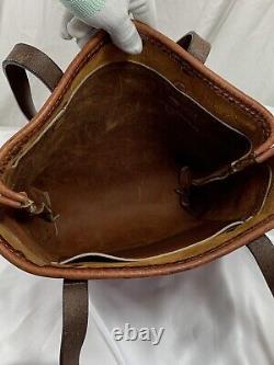Genuine HORWEEN USA hand made brown tan leather tote bag unisex