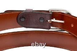 Genuine Handmade Full-Quill Black Cherry Ostrich Leather Belt (Made in U. S. A)