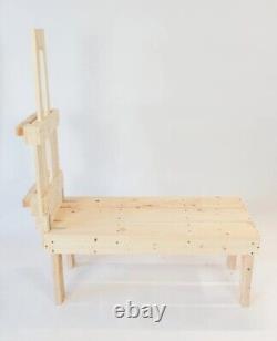Goat Hoof & Milk Stand for Dwarf and Pygmy Goats 32 Hand-Crafted Natural Pine