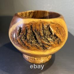 Gorgeous Live Edge Hand Turned, One of a Kind Black Walnut- Knotty Bowl! GIFT