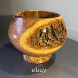 Gorgeous Live Edge Hand Turned, One of a Kind Black Walnut- Knotty Bowl! GIFT