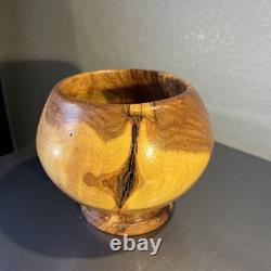Gorgeous Live Edge Hand Turned, One of a Kind Black Walnut- Knotty Bowl! GIFT