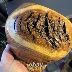 Gorgeous Live Edge Hand Turned, One of a Kind Black Walnut- Knotty Bowl! GIFT