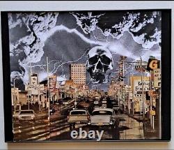 Gothic, Punk, Hand Made Collage Art, Signed, Framed